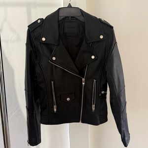 Blank NYC Black Faux Leather Moto Jacket
